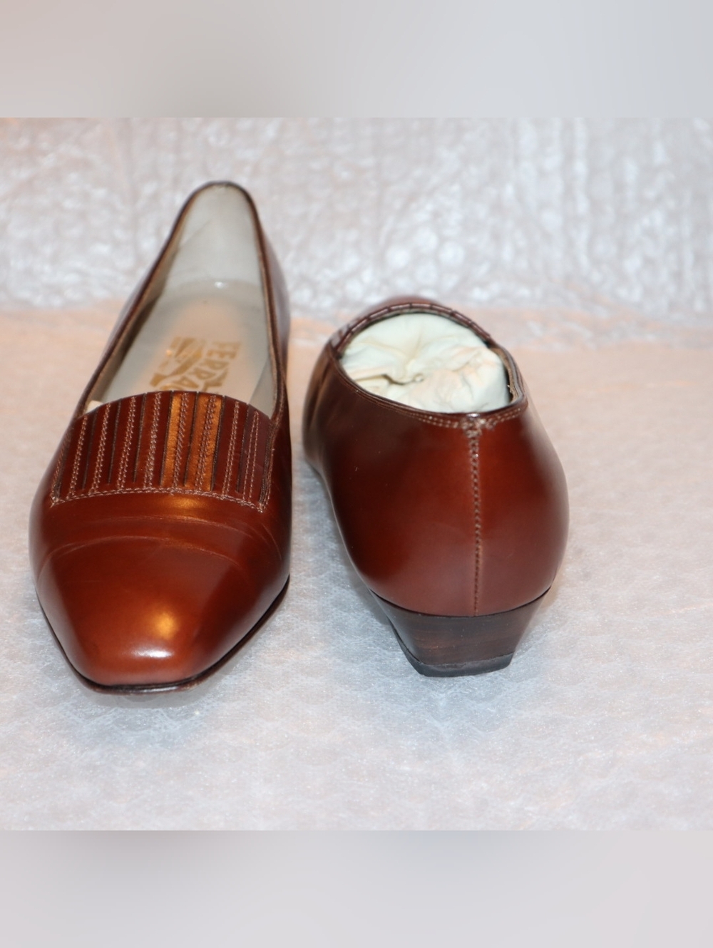Salvatore Ferragamo brown leather Flats Size 4.5 B - Picture 7 of 8